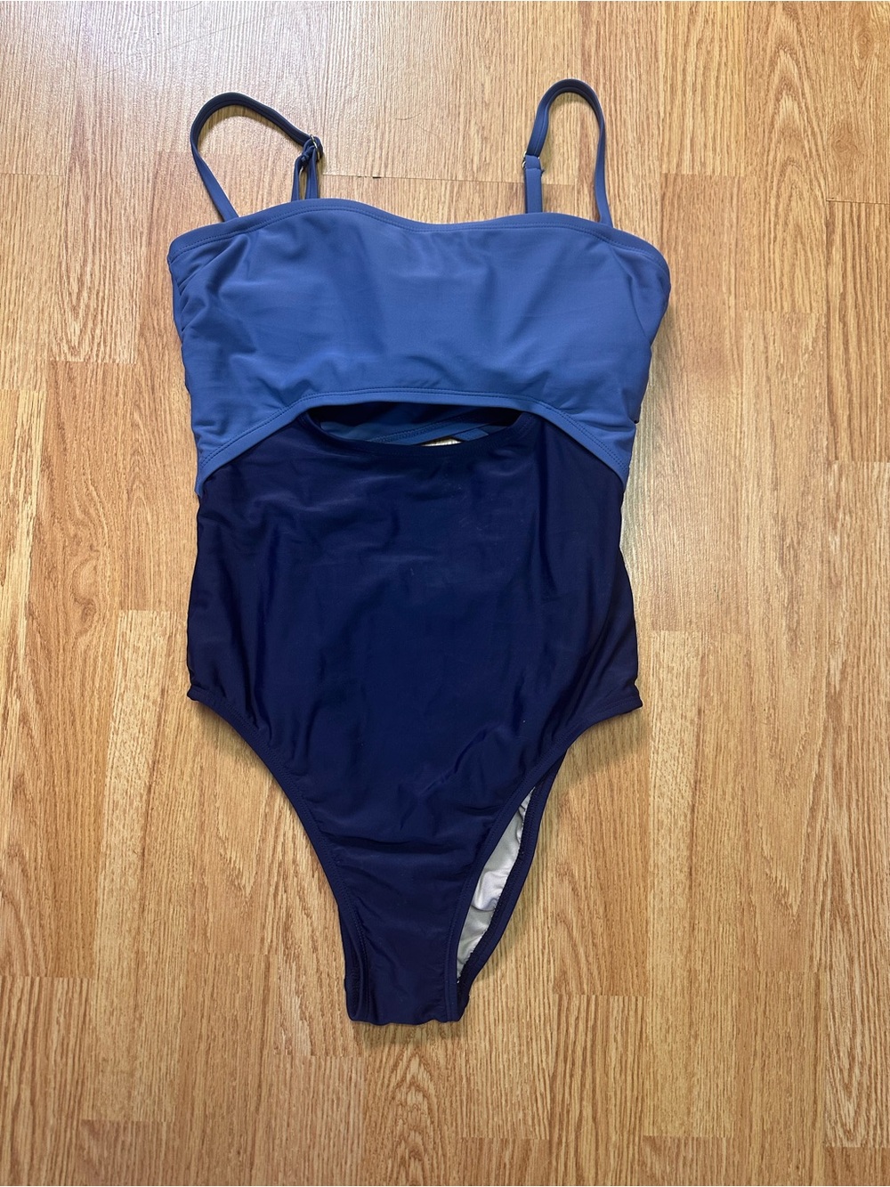 Kona Sol Two-Tone Blue One-Piece Swimsuit